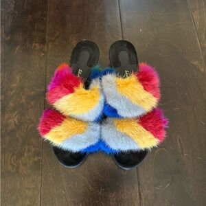 Ferragamo mink sandals